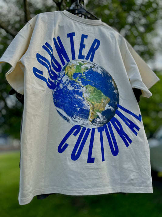 UNISEX Light Beige Drop Shoulder Tee – "Kingdom Over Culture"