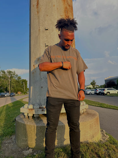 UNISEX YOU NEED JESUS Vintage Drop Shoulder Tee – Neon Orange Lettering